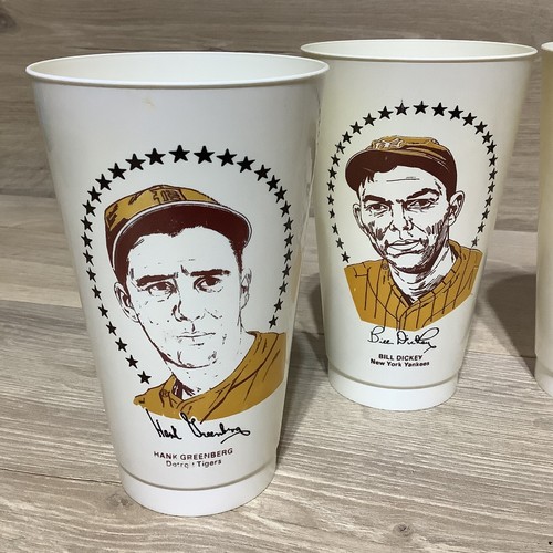 VTG 7 Eleven 7-11 Slurpee Cups 1970s MLB Baseball 5 Cups Yankees Twins & More - Picture 2 of 12