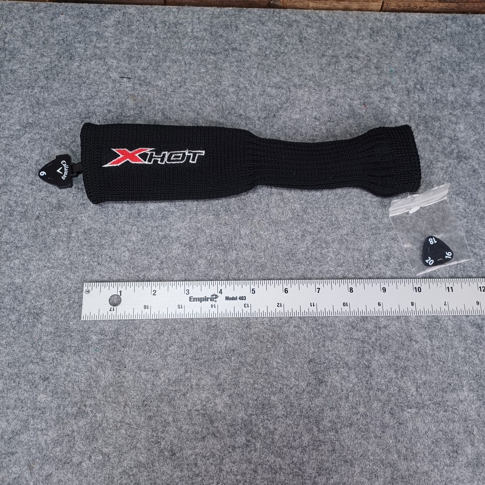 Callaway X Hybrid Rescue Golf Club Head Cover Black Sock Adjustable Tag