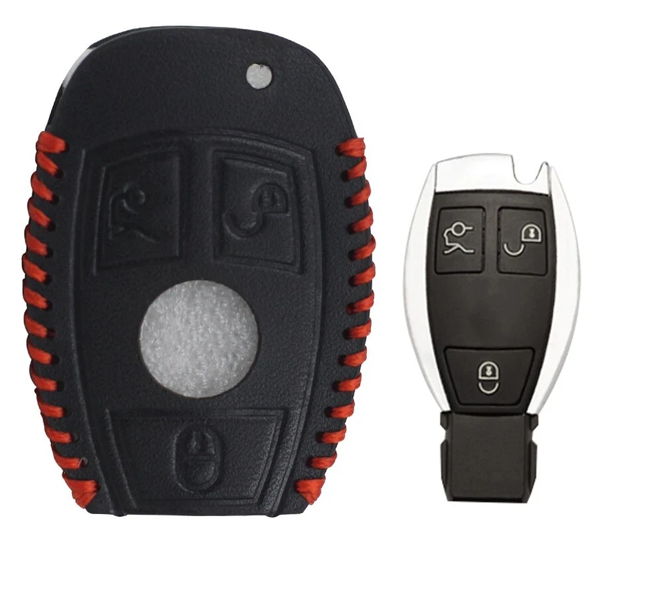 Portachiavi Cover Guscio per Chiave Mercedes Classe C E AMG 3 Tasti Similpelle  - Immagine 2 di 4