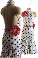 jz Handmade Women Samba Ballroom Swing Salsa Rumba Latin Dance Dress RHYTHM