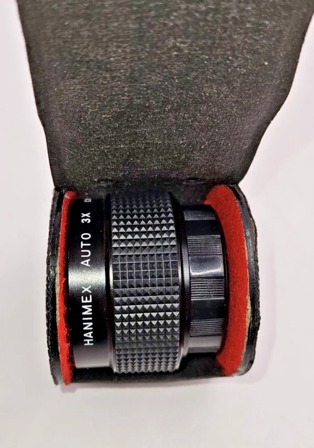 Convertidor automático 3X Hanimex (montaje M42) con estuche teleconvertidor lente de cámara Foto 3 de 4