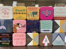 25x Genuine Fossil Watch Metal Tin Display Boxes (Bulk Lot)