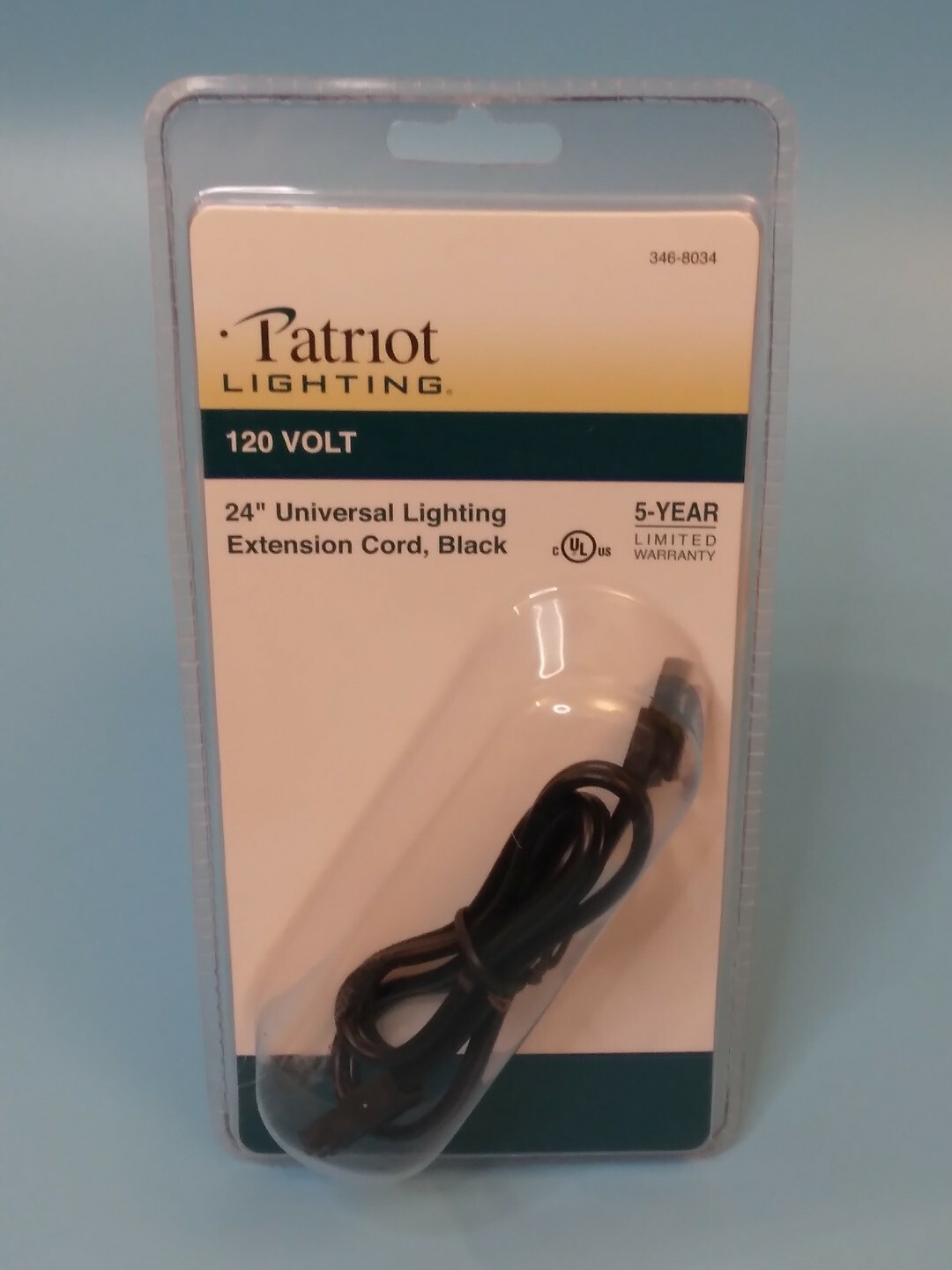 Patriot Lighting 24" Universal Lighting Extension Cord Black 3468034 eBay