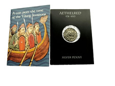 Silver Coloured Viking Aethelred Silver Penny Coin Made From Pewter