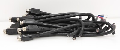 (Lot of 20) Mini DIN 4 Pin 12V/24V Male DC KYCON DIN Plug Powe Cable. Lenght 7''.