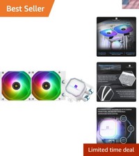 240 White ARGB Liquid CPU Water Cooler with ARGB PWM Fan - Advanced Cooling S...