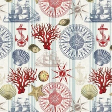 David Textiles Nautical Navigation Precut Sewing Fabric 1 Yard X 4-In Cotton NEW