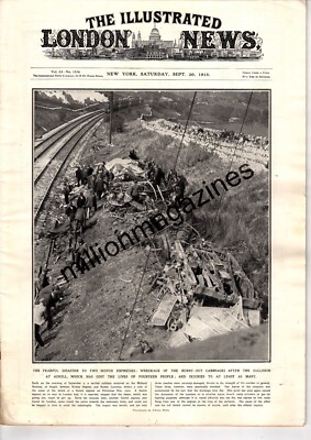 1913 London News September 6, 20 - Scotland train collision; Pegoud aviator