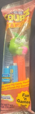SOURZ Green Apple Head Candy PEZ Dispenser Vintage Collectibles Sealed
