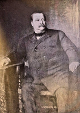 1909 Vintage Magazine Illustration President Grover Cleveland