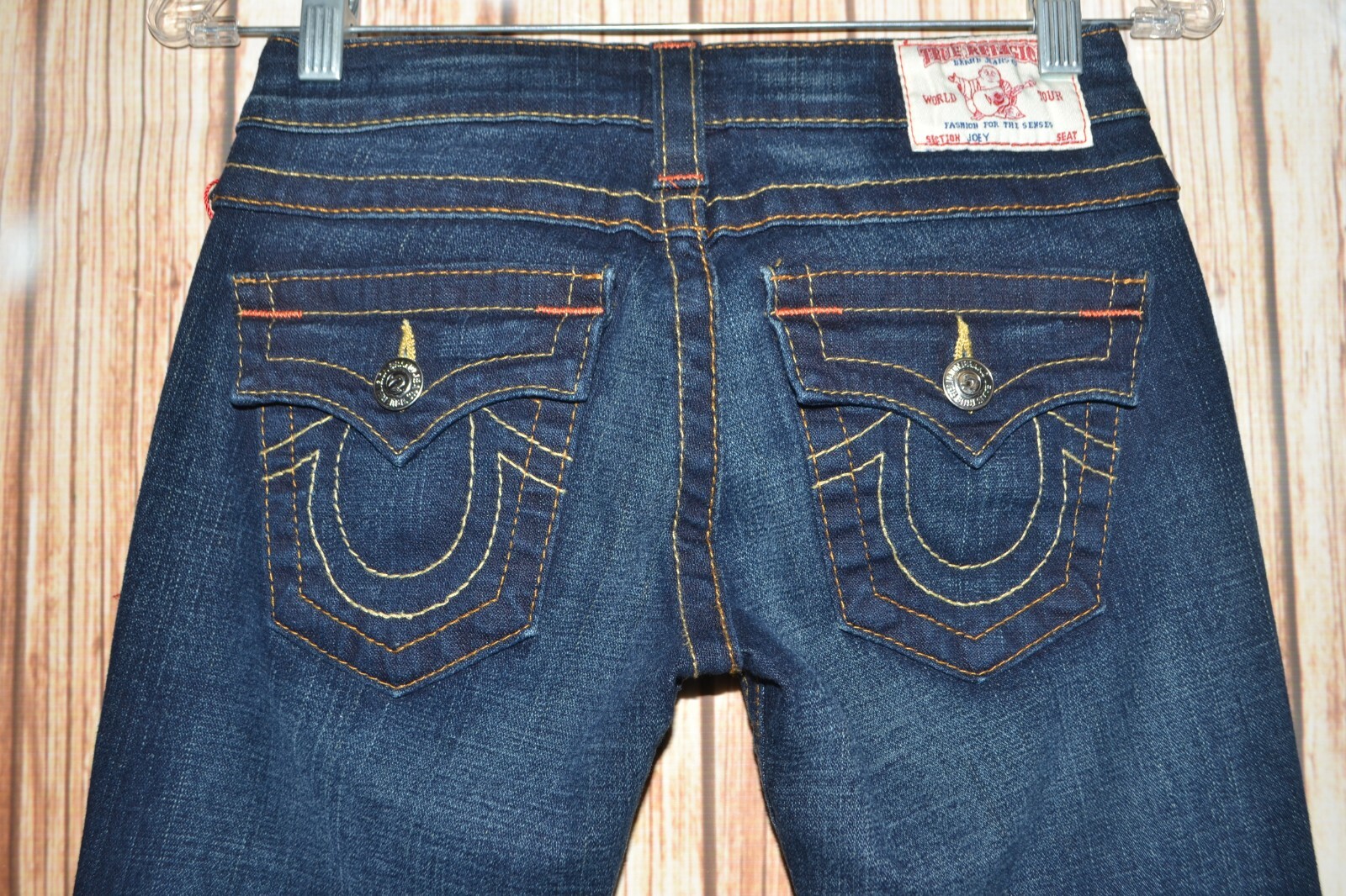 NWT True Religion Women's Joey Bootcut Dark Blue Denim Jeans 24x34 thumbnail 7