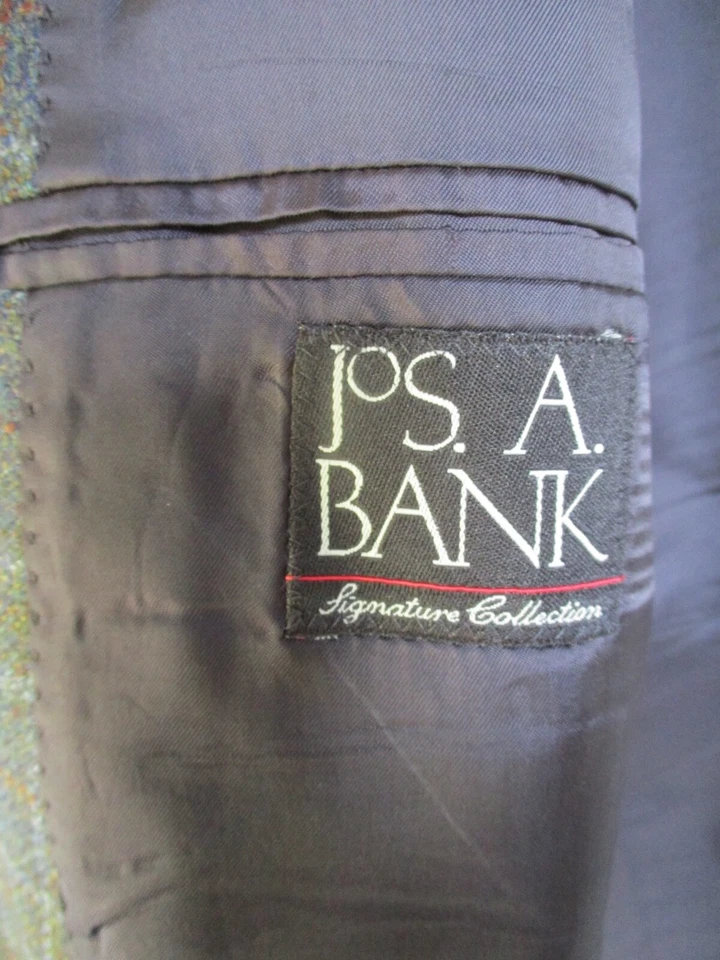 Joseph Bank Azul Marrón Cuadros Invierno Lana Blazer Abrigo Deportivo Chaqueta 46R Foto 4 de 4