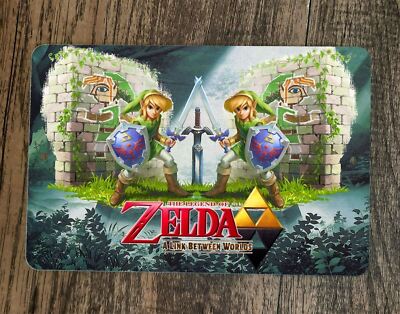 The Legend of a Link Between Zelda Worlds 8x12 Metal Wall Sign