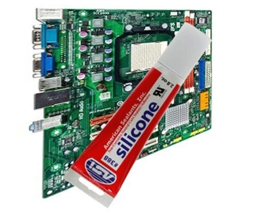 AMERICAN SEALANT INC. Clear Electronic Grade Silicone - 2.8 oz Squeeze Tube