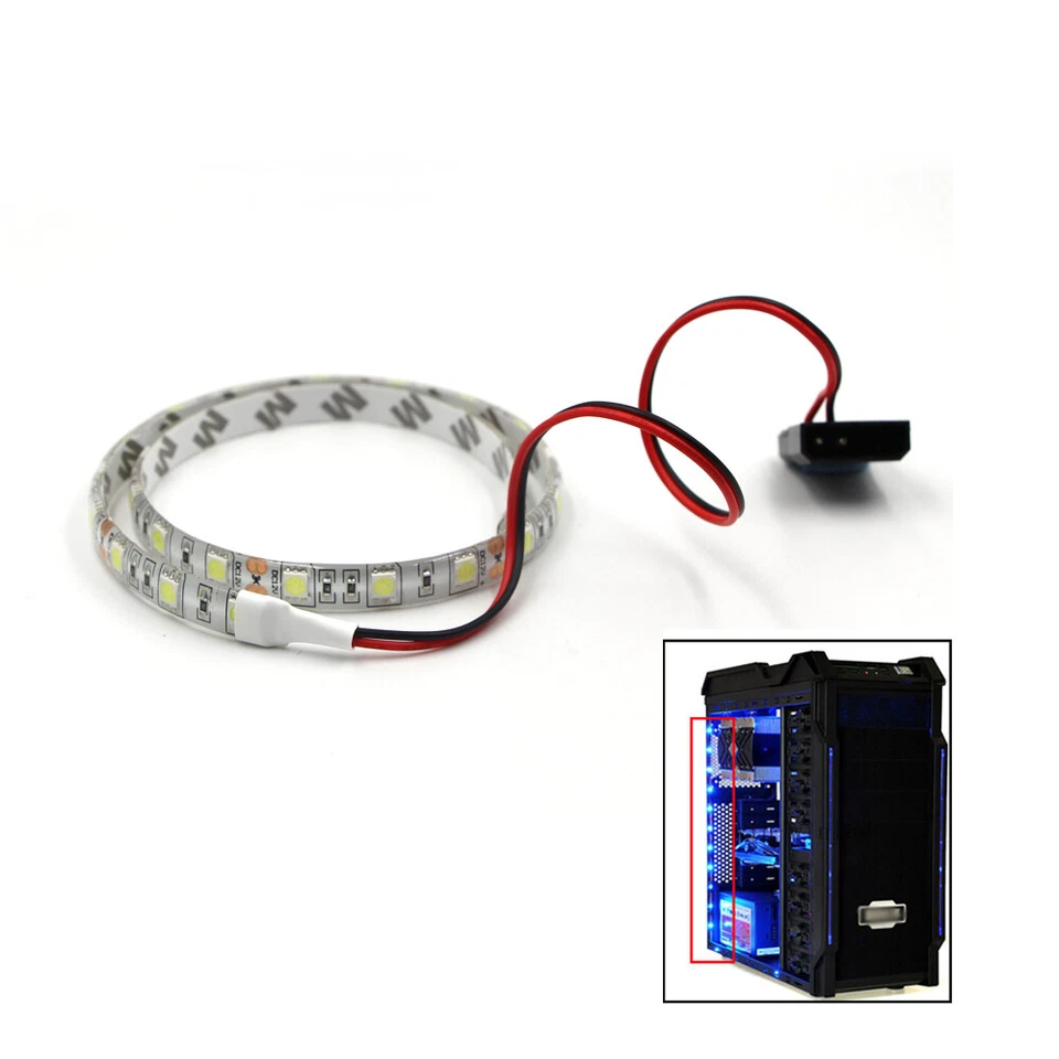 4PLed Strip Background Light 5050 12V waterproof ribbon for PC computer Flexible - Image 2 of 4