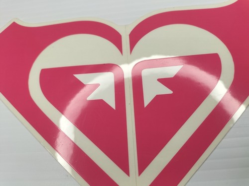 Vintage Roxy Quicksilver Pink Heart Large Logo Sticker Decal Surf Skateboard - Foto 2 di 6