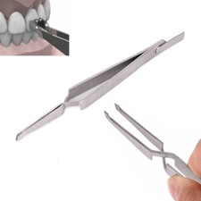 Dental Orthodontic Stainless Steel Reverse Bracket Holder Tweezers Serrated