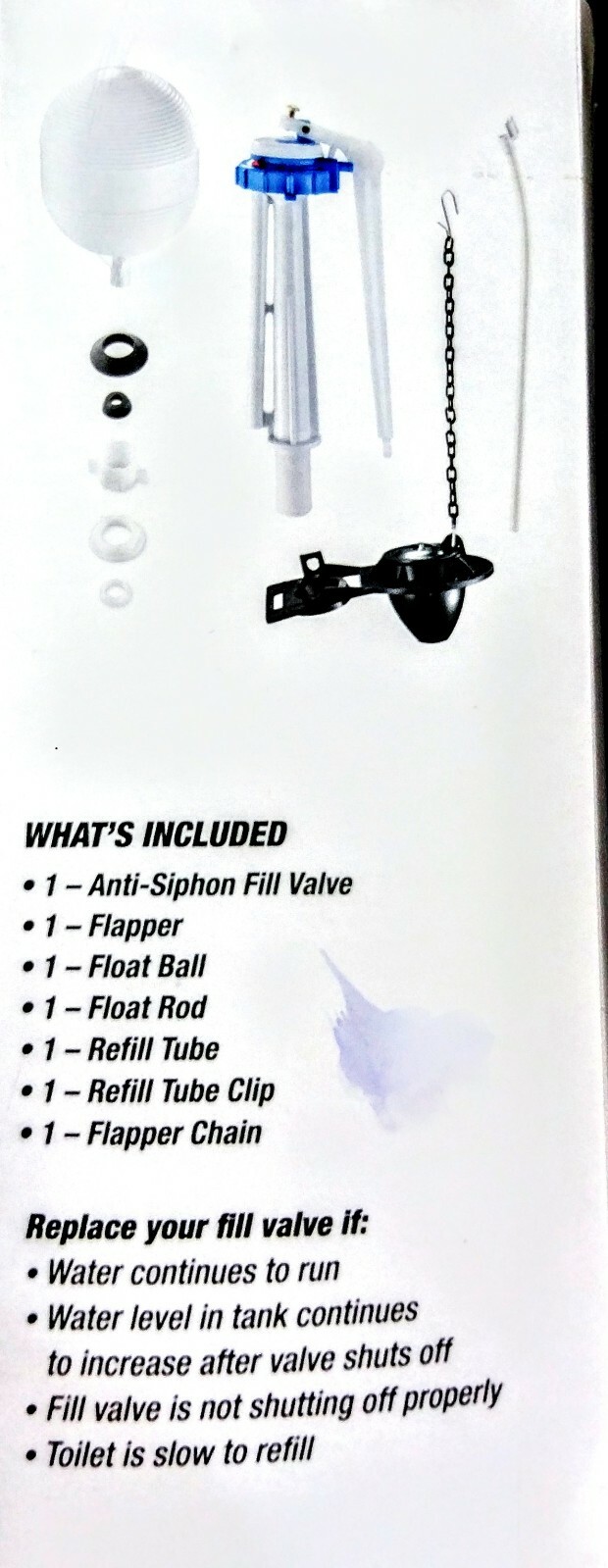Hyper Tough Fill Valve and Flapper Kit M48E,easy install, adjustable anti-siphon