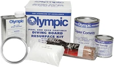 Olympic Pool Paint - Diving Board Resurface Kit White - Long-Lasting & Safe