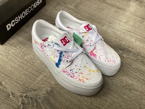 DC Womens Shoes Trase Platform Splatter sneakers Size 5.5 New With Box ADJS30026 - Picture 5 of 17