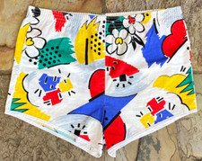 VTG Hawaiian Floral Print Beach Trunks Shorts- Tex-A-Sports -Medium Short Shorts
