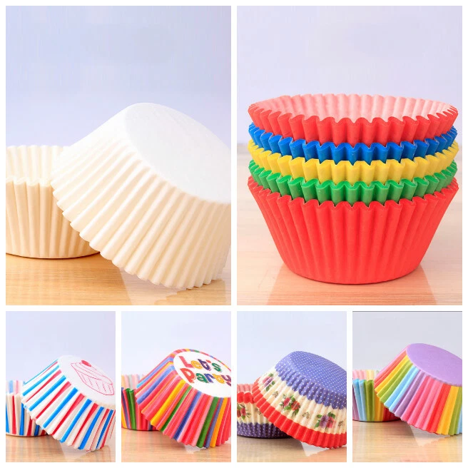 100pcs Paper Cupcake Cup Muffin Baking Cups Liners Cupcakes Case