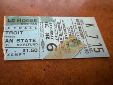 1957 Michigan State Spartans v Detroit Mercy Basketball Ticket John Green 12/6