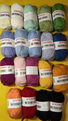Wolle, ''MERINO BABY'' (Mondial) 50g/120 m; Häkeln,Stricken,Basteln