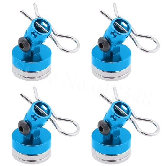 4x RC Magnetische Karosserie Halterung Alu 1:10 1:8 RC Autos Hsp Amewi Buggy  - Bild 3 von 4