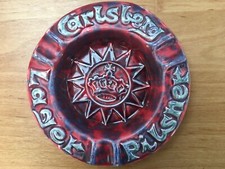 Rare vintage Carlsberg Lager Pilsner ceramic ashtray - Collectors'  item