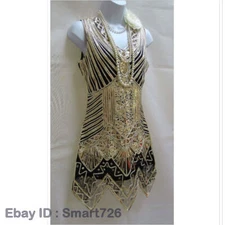 Lady 1920s Gatsby Sequin Dress Costume Retro Flapper Party Clubwear Retro Slim