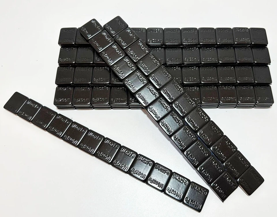 6 КОРОБОК 1/4 УНЦИИ ЧЕРНЫЕ КОЛЕСНЫЕ ВЕСА КЛЕЙКАЯ ЛЕНТА 54 ФУНТА СВИНЕЦ БЕСПЛАТНО 3456 ПК - Изображение 2 из 3