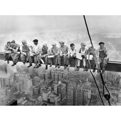 Mittagessen auf einem Wolkenkratzer New York 1932 ikonisches Foto Leinwand Wandbild Kunstdruck Poster