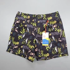 Wild Rye Kendall Bike Short Deco Birds Stretch UPF Womens 7” Inseam Size 4