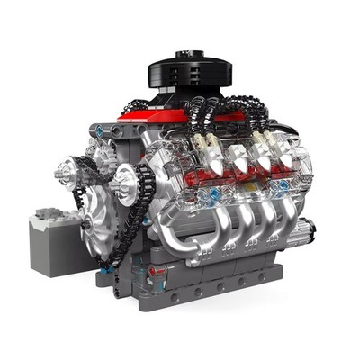 V8 Engine Motor Engineering Model serves as excellent block education Stem Toy