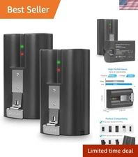 2-Pack Rechargeable Lithium-Ion Battery for Ring Devices - 6040mAh Safety Power