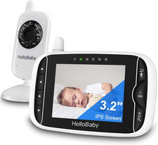 Video Baby Monitor with Camera and Audio, 3.2Inch LCD Display, Infrared Night Vi