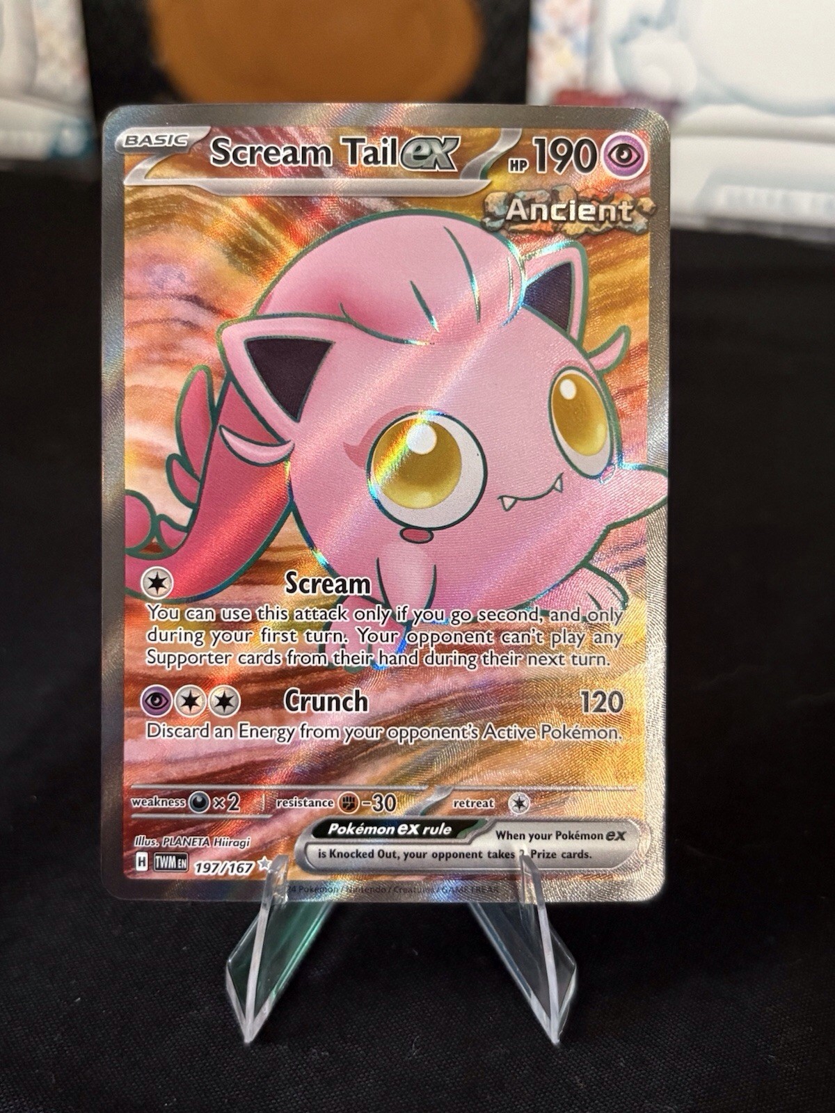 Pokemon TCG Scream Tail ex 197/167 Twilight Masquerade Ultra Rare Holo 190 HP E…