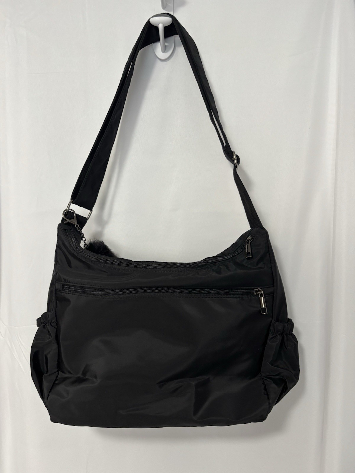 Women's Black Basic Shoulder Bag Purse Essential … - image 3
