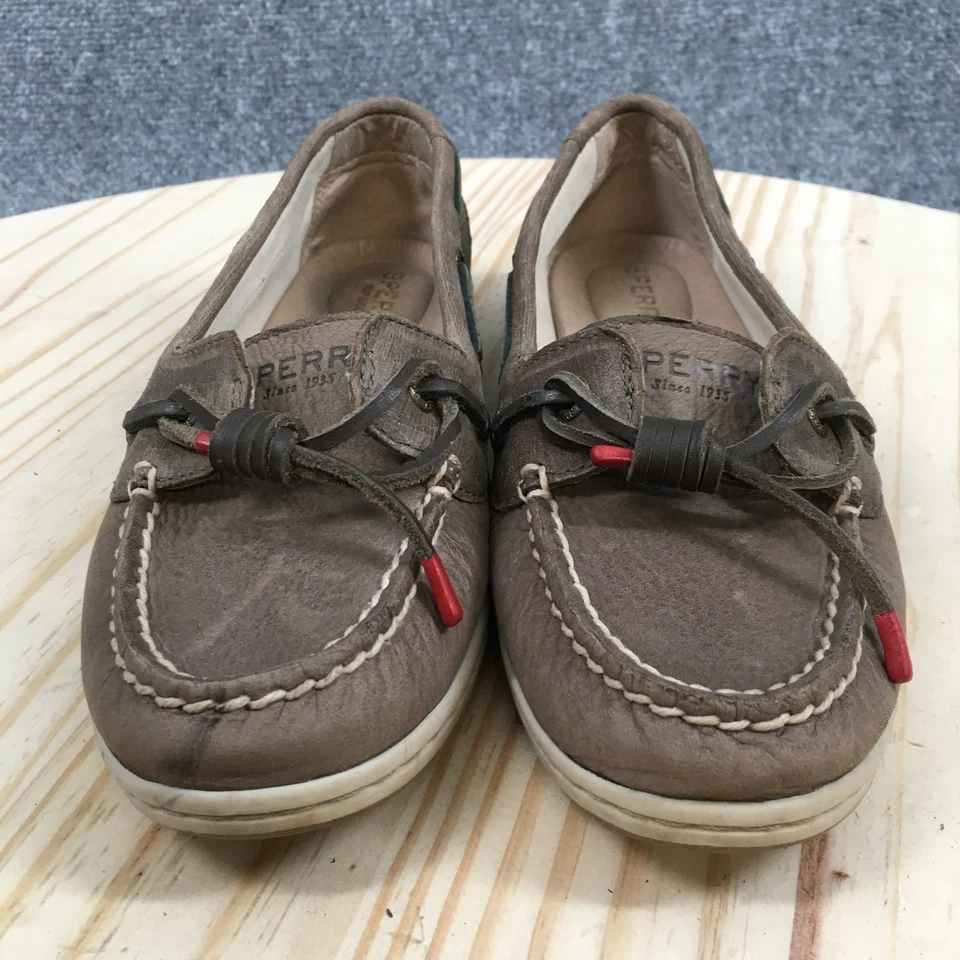 Zapatos Sperry Para Mujer 6 Anchos Barco Barril Cuero Marrón Sin Cordones Informales STS96691 Foto 4 de 4