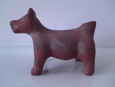 Ancient Mexican terracotta red clay ceramic Effigy Vessel Colima dog - replica