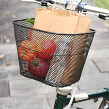 Panier avant amovible pour vélo pliant, panier en fil métallique