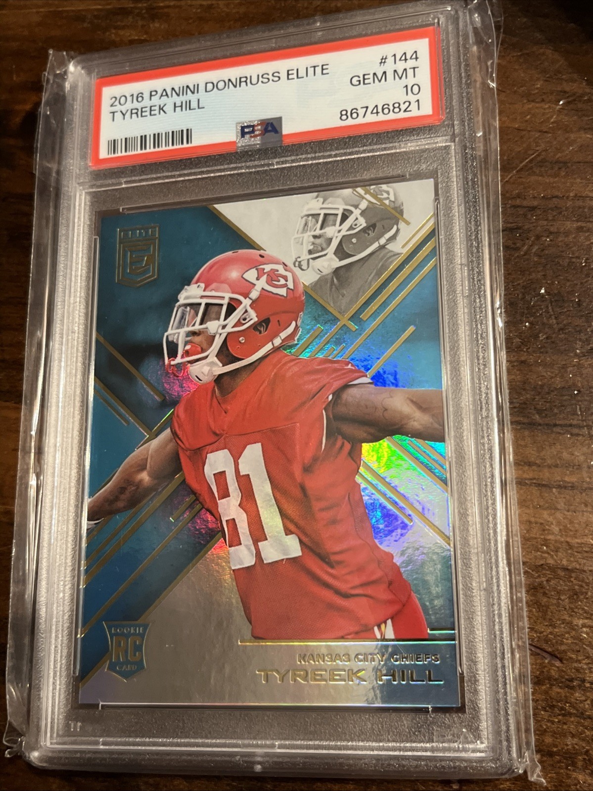 2016 Panini Donruss Elite #144 Tyreek Hill Kansas City Chiefs RC Psa 10⚡️ view 2