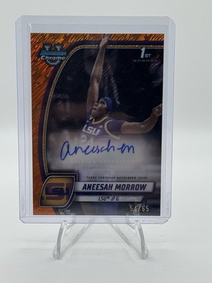 2024-25 Bowman U Chrome  Aneesah Morrow #6 Orange Shimmer Autographs /65 