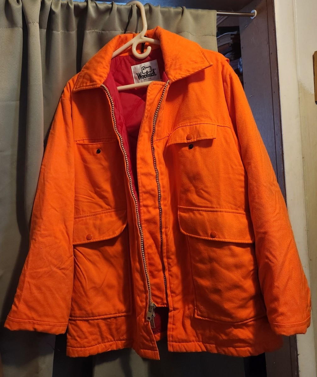 80s WOOLRICH hunting jacket USA製 Vintage Woolrich Hunting Coat Jacket Orange Heavy 1980s | eBay