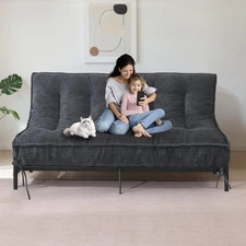 8" Futon Mattress Full Size, Thick Futons Sofa Couch Bed Sleeper Sofa Bed, Floor