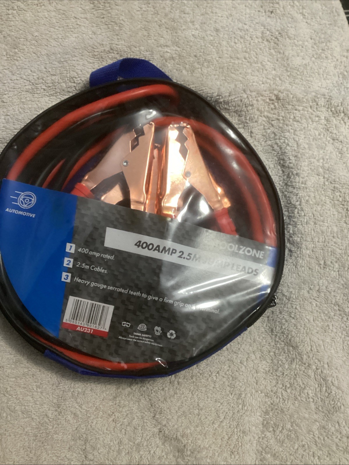 Toolzone  Heavy Duty 400 Amp Jump Leads 2.5 M Long