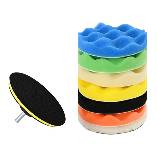 9Pcs 5 Inch Car Buffing Polishing Pads Waxing Sponge Foam Kit for Polisher Drill - Bild 11 von 13
