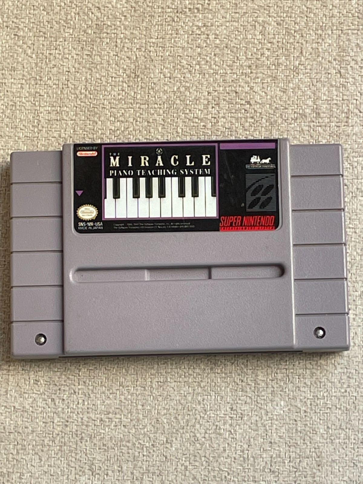RARE SUPER NINTENDO SNES THE MIRACLE PIANO TEACHING SYSTEM GAME TESTED & WORKS