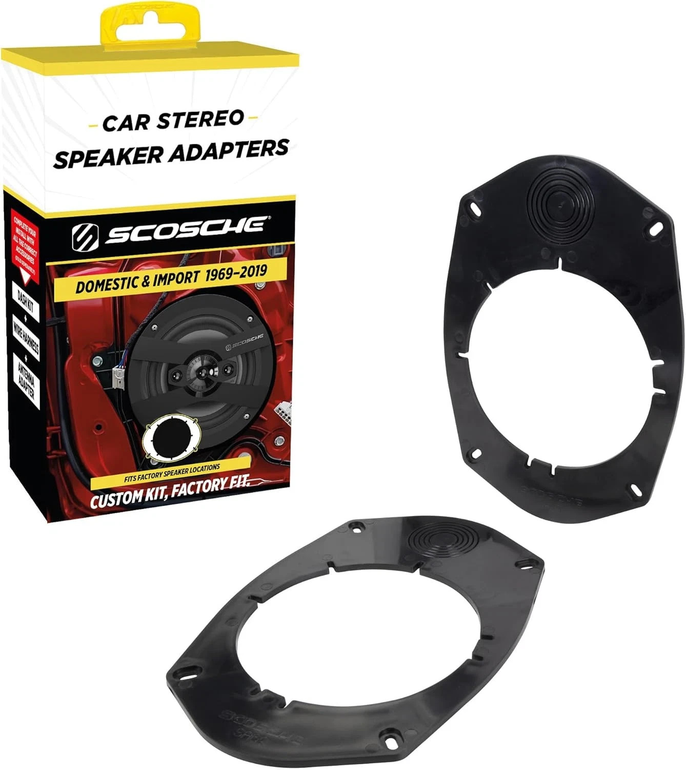 Scosche SA69 6X9" to 5.25&rdquo;-6.5&rdquo; Speaker Adapters Compati